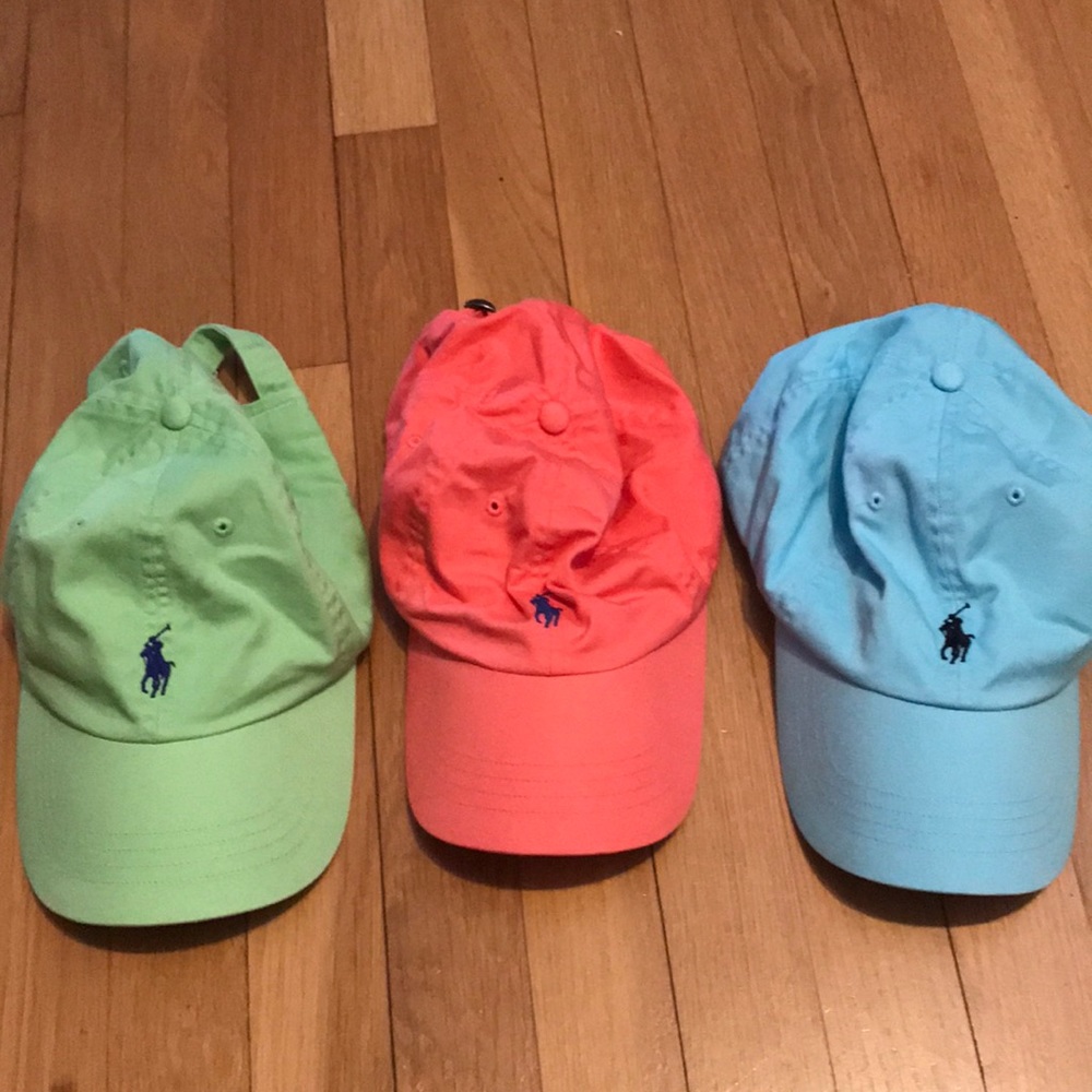 SET of three polo hats